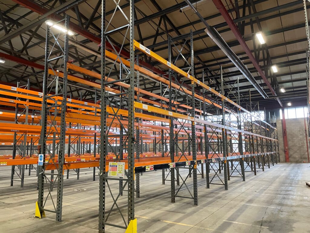 Assembles Pallet Racking inside Warehouse